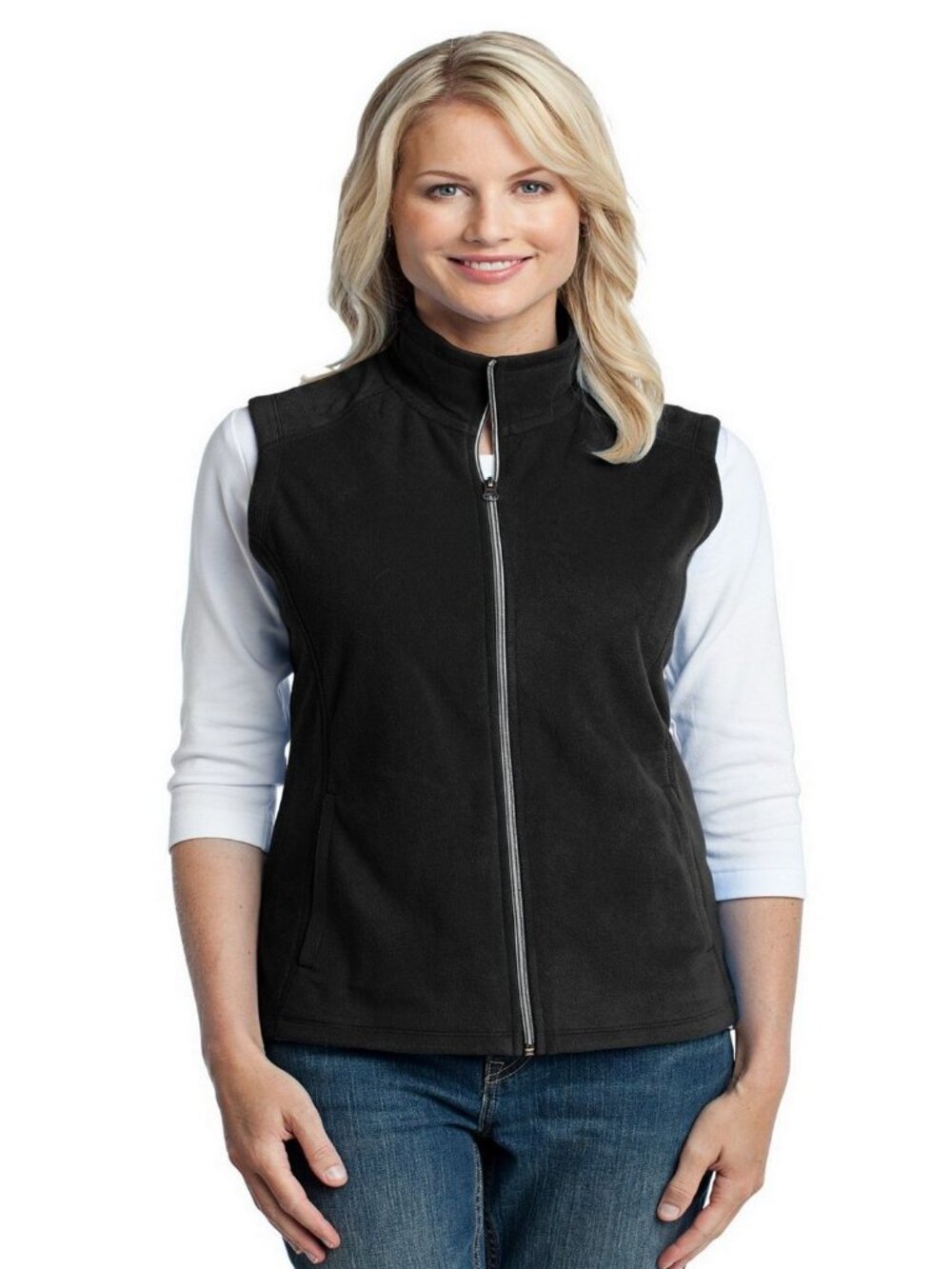 Port Authority Ladies Microfleece Vest. L226 - Black